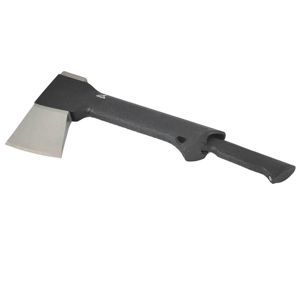 Gerber Gator Axe hidden knife stored in handle showing magnetic retention for quick access