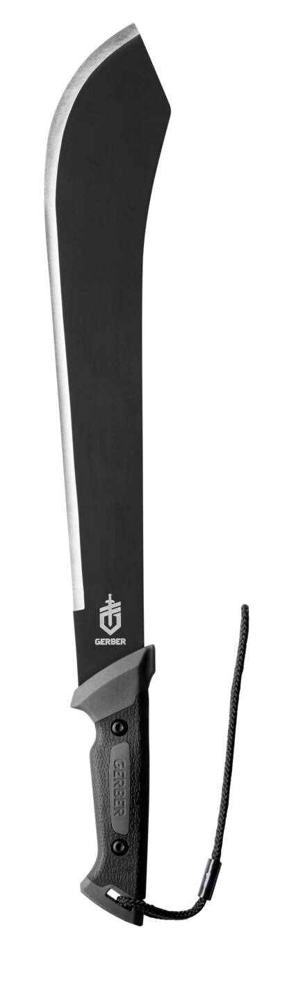 Gerber gator bolo beside ruler for size and scale clarity