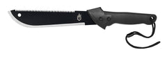 Gerber Gator machete jr front view showing full blade and grip for reliable cutting