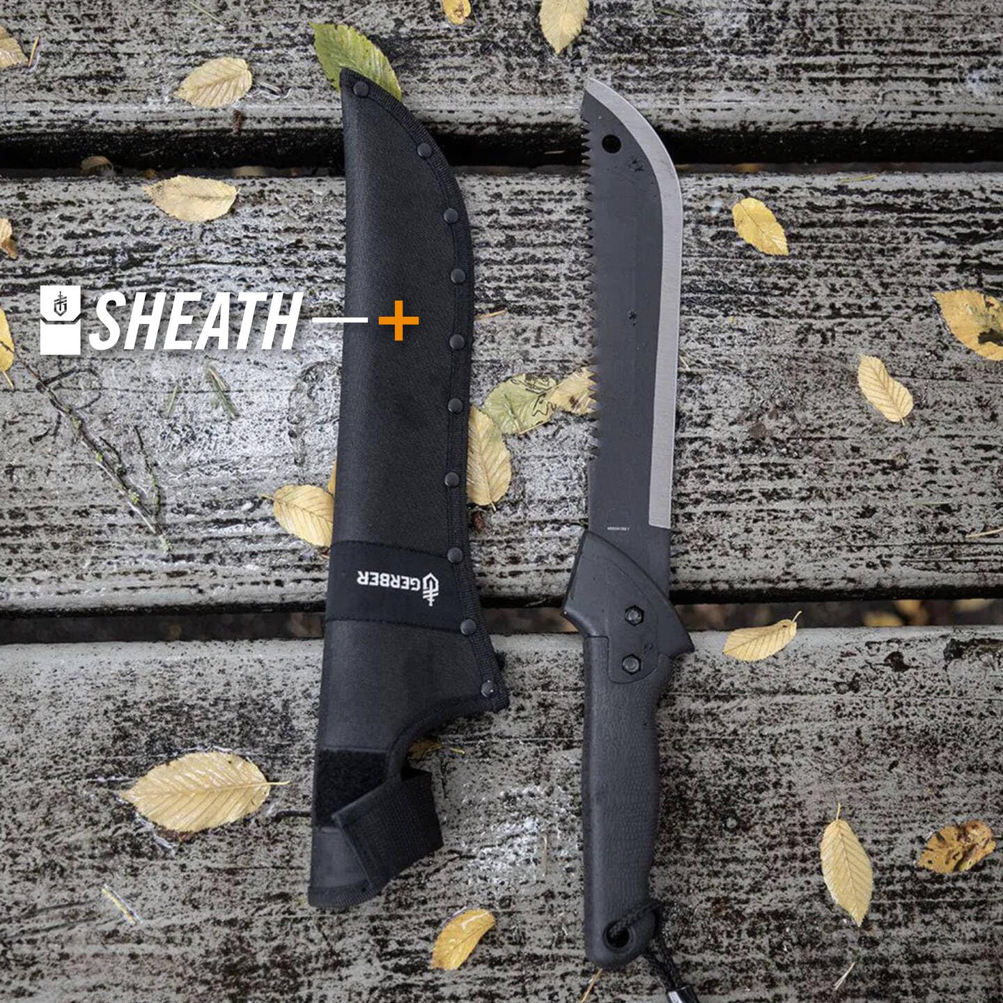 Gerber Gator machete jr nylon sheath and belt loop for safe hands-free carry