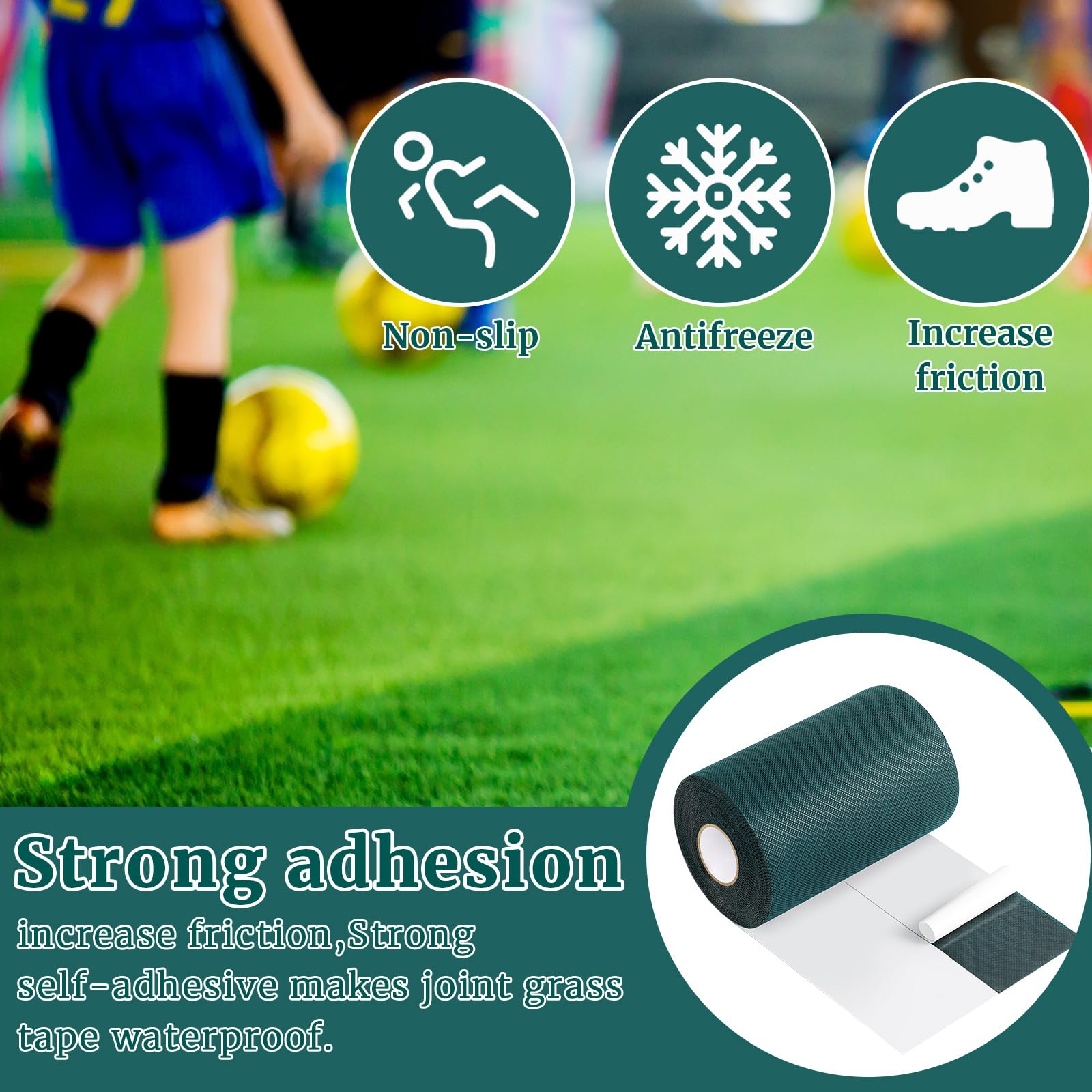 Gersoniel finished seam on artificial grass showing low-visibility join