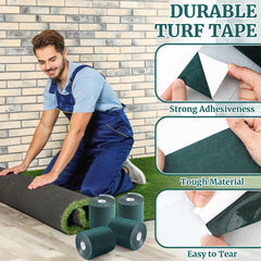 Gersoniel tape in use joining artificial grass with neat seam and stability