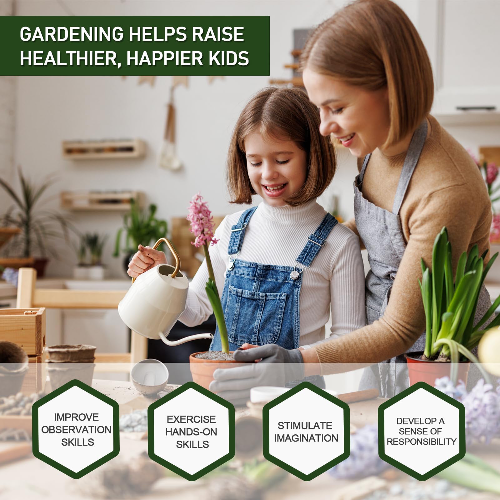 Gerta perlite in indoor plant setup, lightweight mix boosts easier container handling