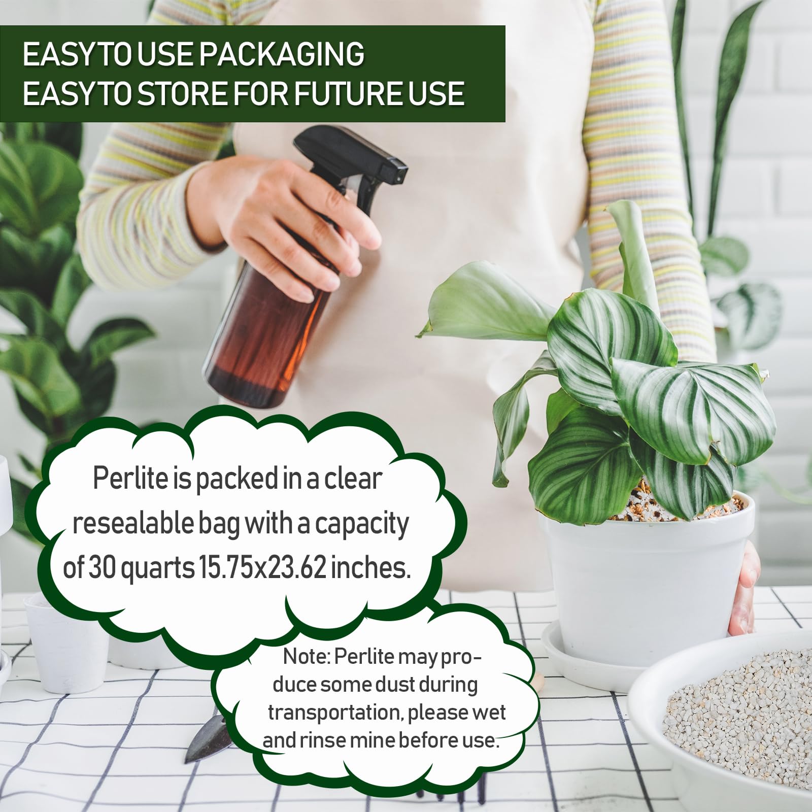 Gerta perlite supporting a rooting cutting, boosts fibrous root development