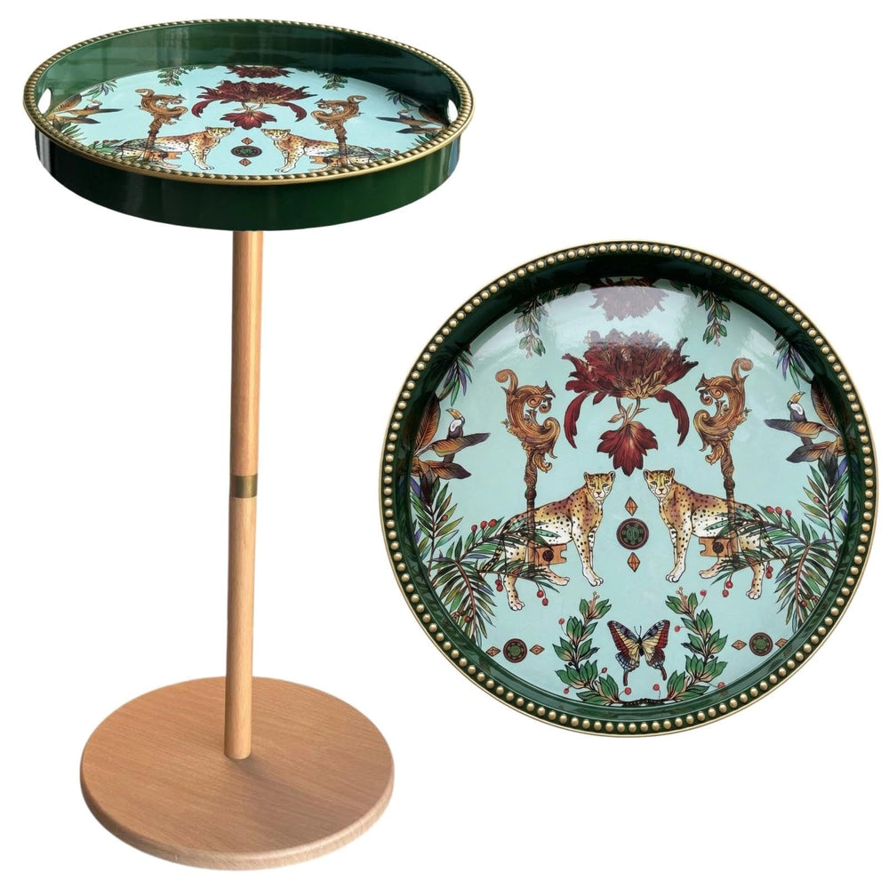 Gesodant front view showing yellow leg leopard accent, enhances room style