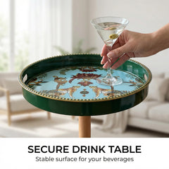 Gesodant raised rim detail, prevents slips and secures drinks and remotes
