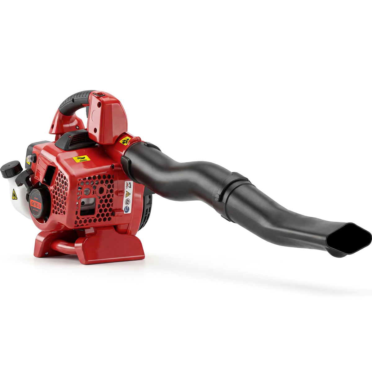 Getell front view showing compact blower and ergonomic handle for easy control