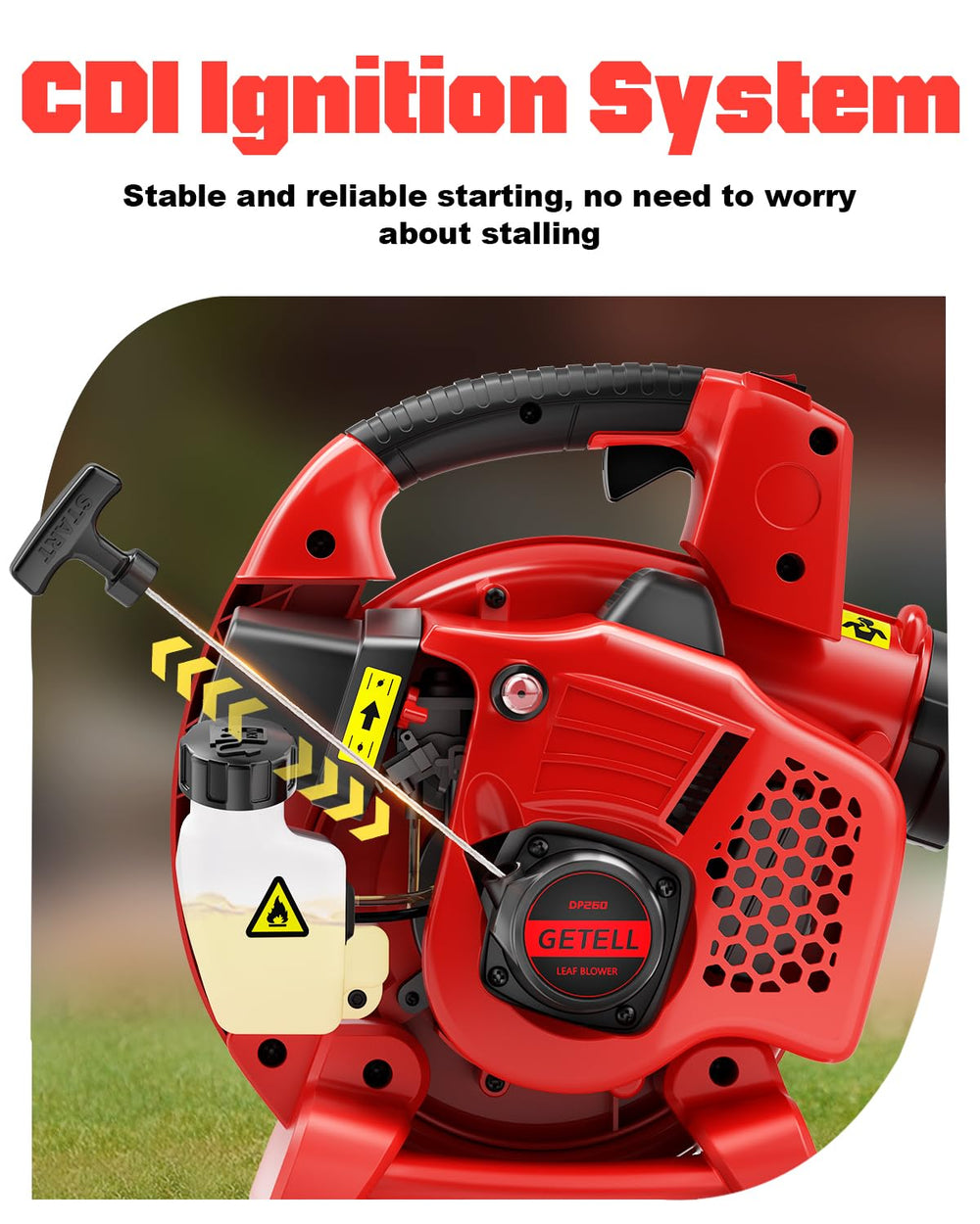 Getell full unit side profile showing lightweight design and balanced weight