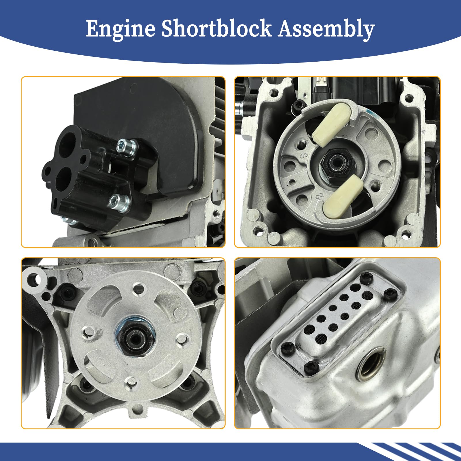 Getfarway shortblock piston detail showing quality components for restored compression