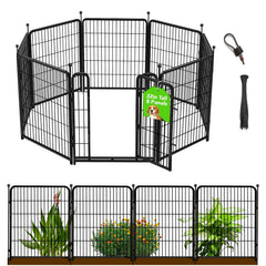 Getlay front view of full assembled fence showing neat garden protection