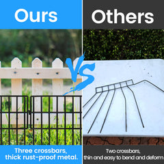 Getlay fence panels installed around flower bed protecting plants from digging