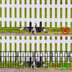 Getlay valla delimitando un parterre para proteger plantas contra conejos y excavaciones