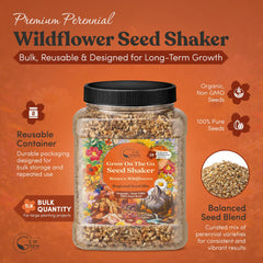 GevaGrow shaker cap and label close-up highlighting user-friendly sowing instructions