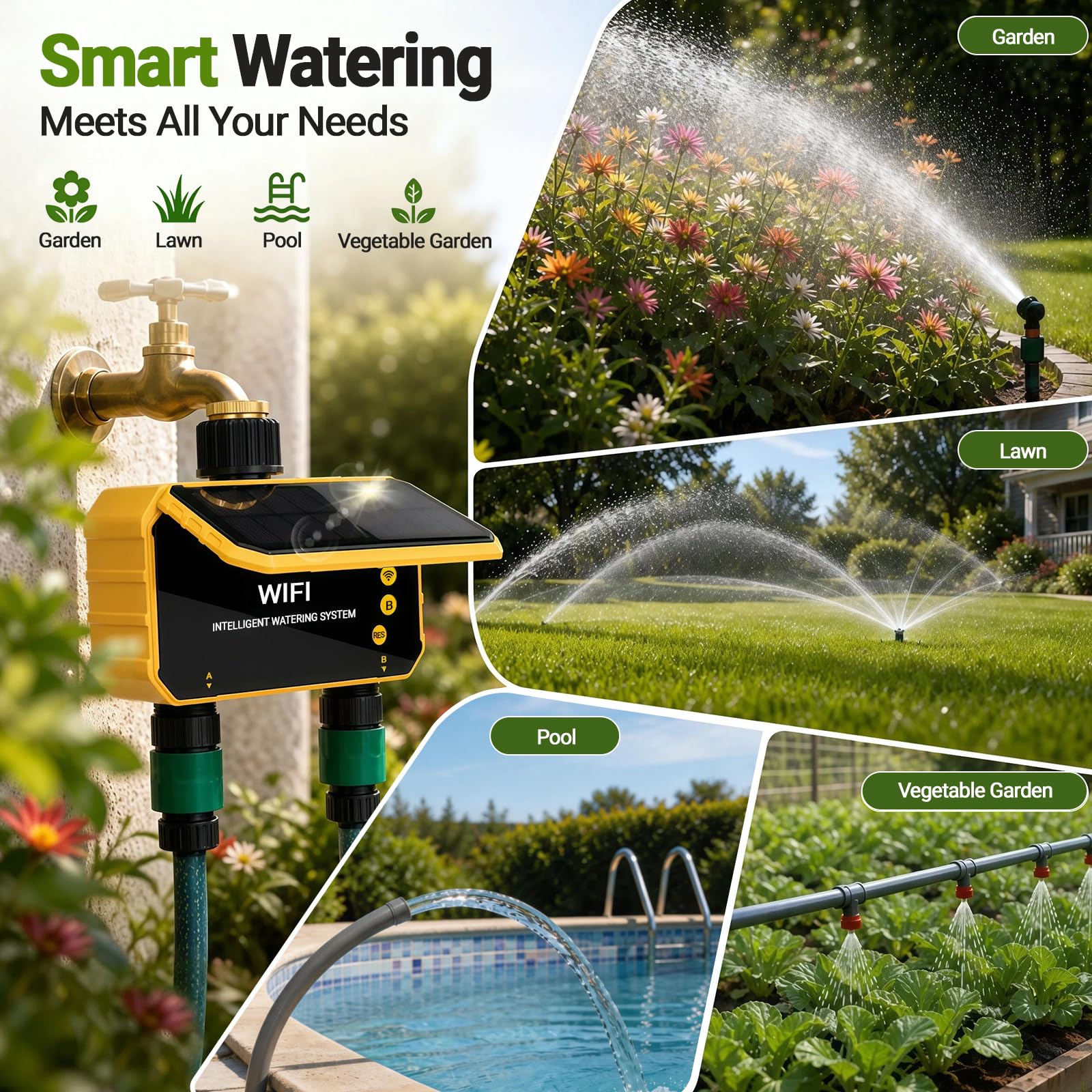 Gewaizhuan lifestyle garden setting highlights convenient automated irrigation