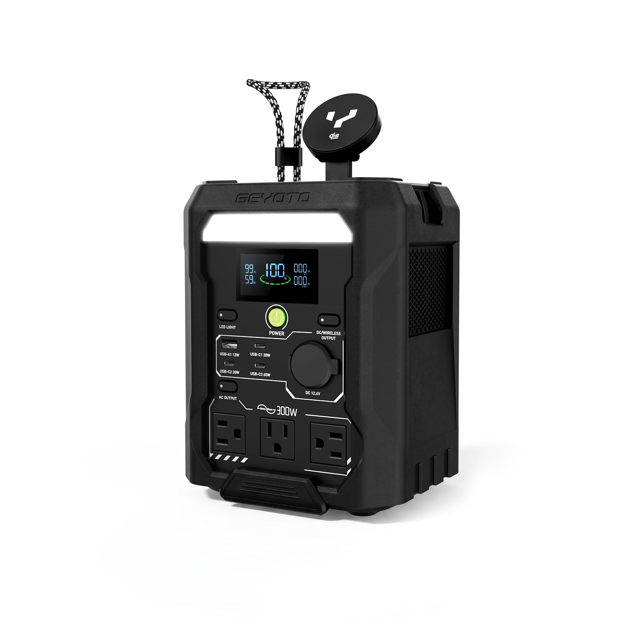 GEYOTO N300 front panel showing outputs and display for easy control