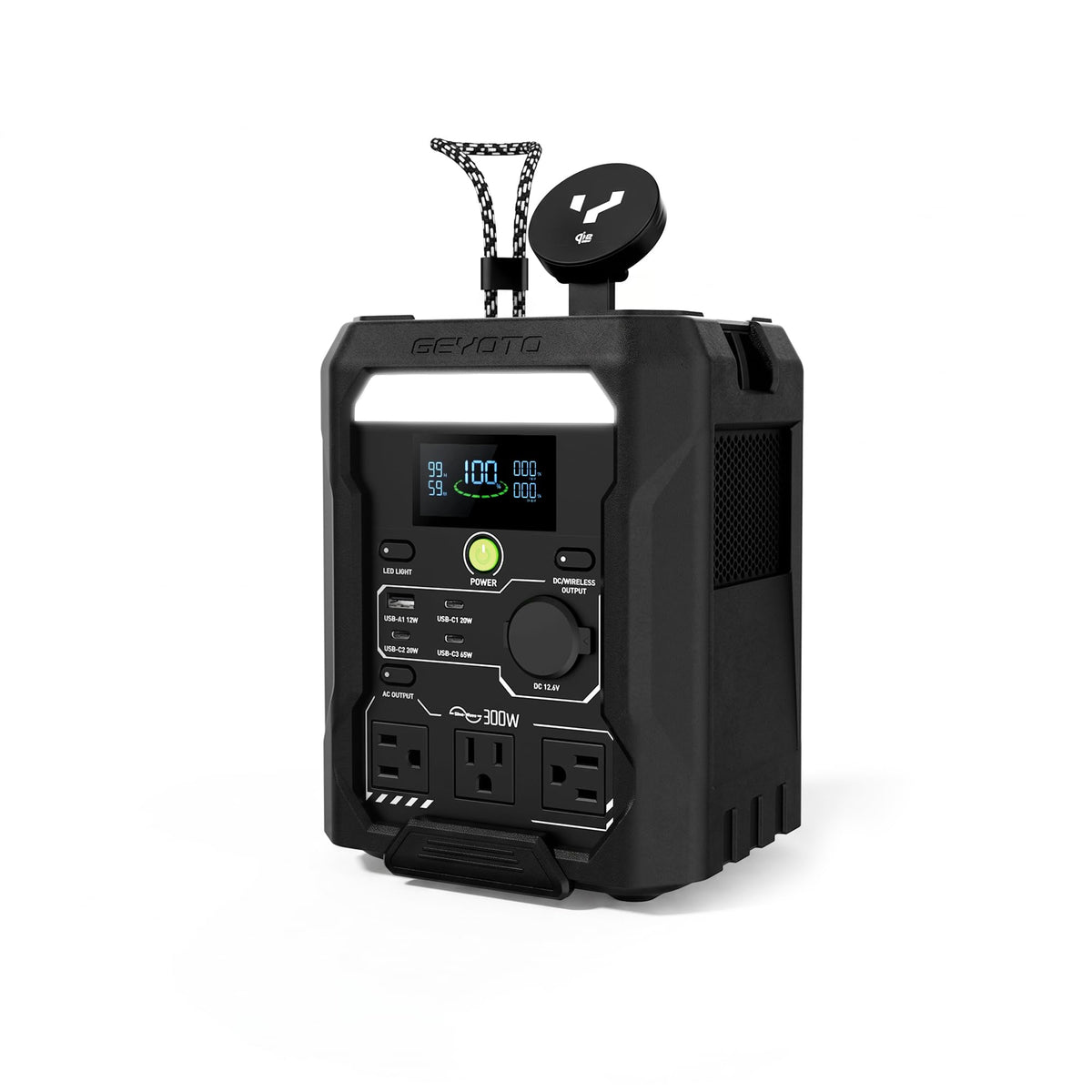 GEYOTO N300 front panel showing outputs and display for easy control