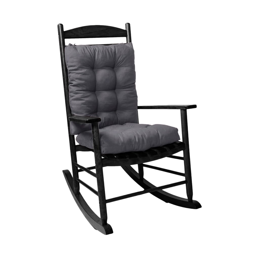 Gfgift front view of dark grey seat and back cushions showing neat fit
