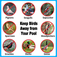 GFYYBKJ poolside in use demonstrating visible presence to keep ducks away