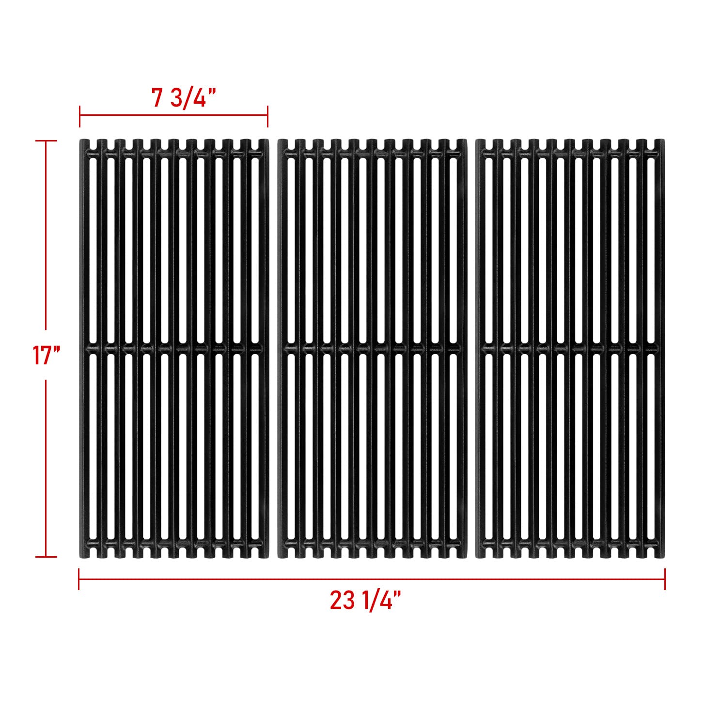 GGC close-up of cast iron ridges showing heat retention and searing advantage