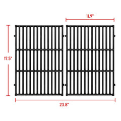 GGC close-up of iron ridges highlighting durable searing performance