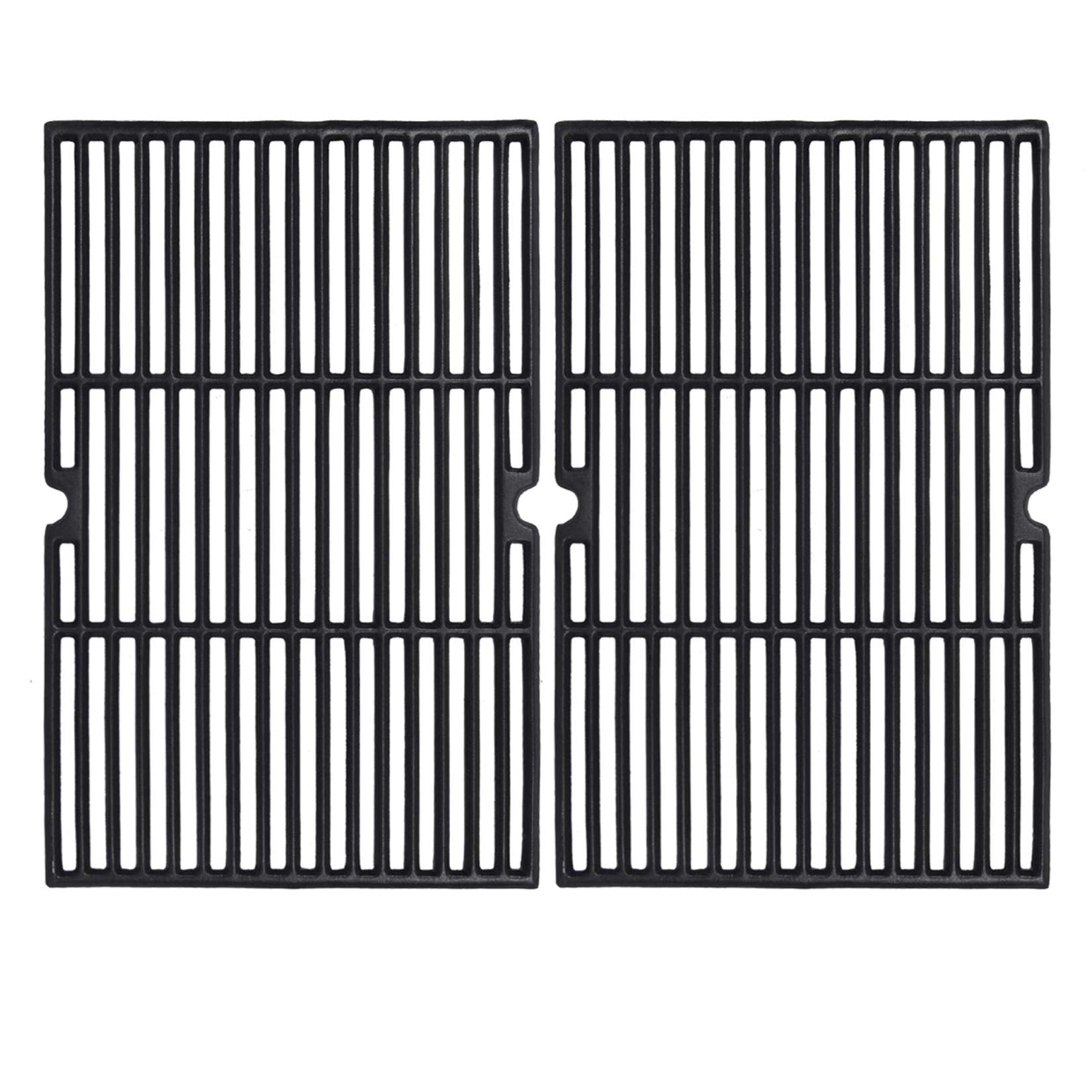 GGC front view of two porcelain-coated cast iron grates showing fit and finish