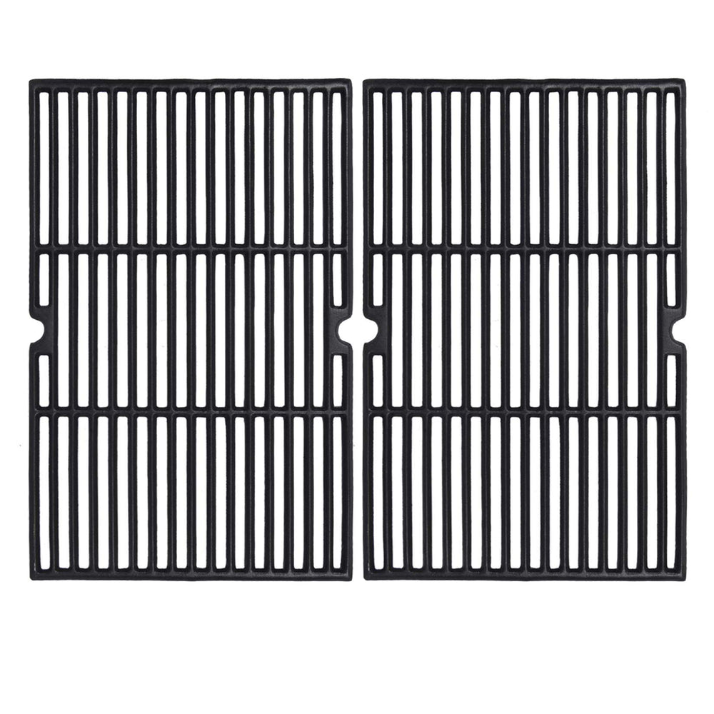GGC front view of two porcelain-coated cast iron grates showing fit and finish