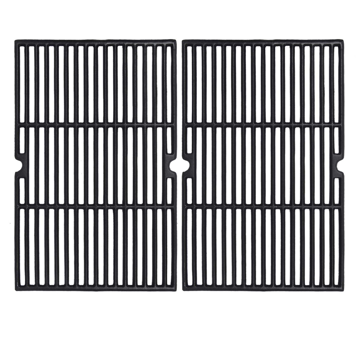 GGC front view of two porcelain-coated cast iron grates showing fit and finish