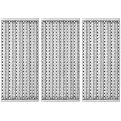 GGC front view of three emitter grates showing finished fit and protection benefit