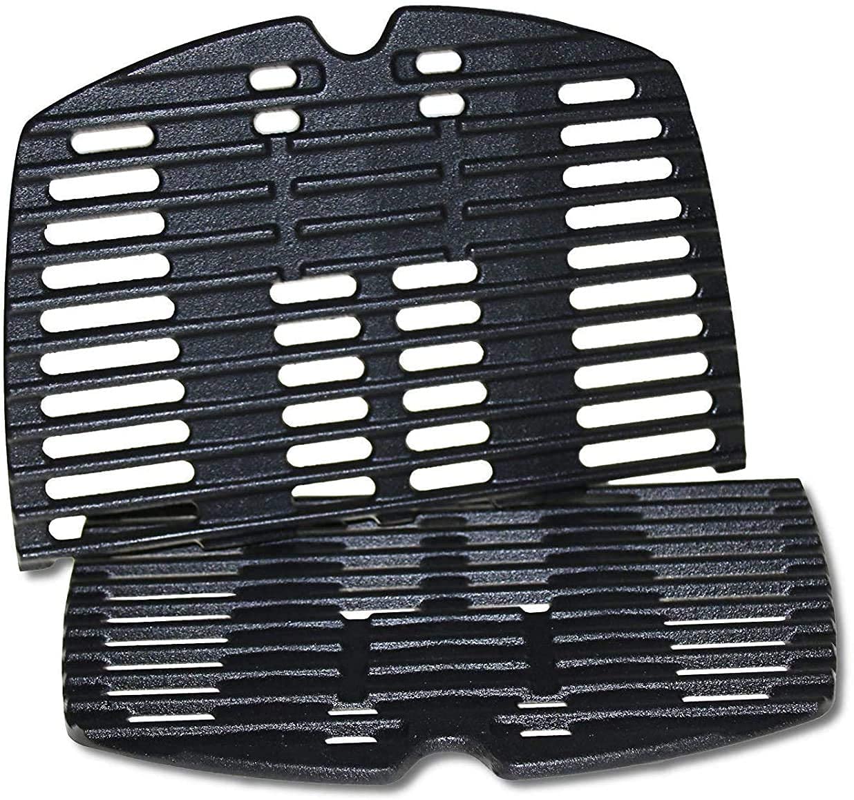 GGC front view of replacement grates showing fit for Weber Q models and quick upgrade benefit