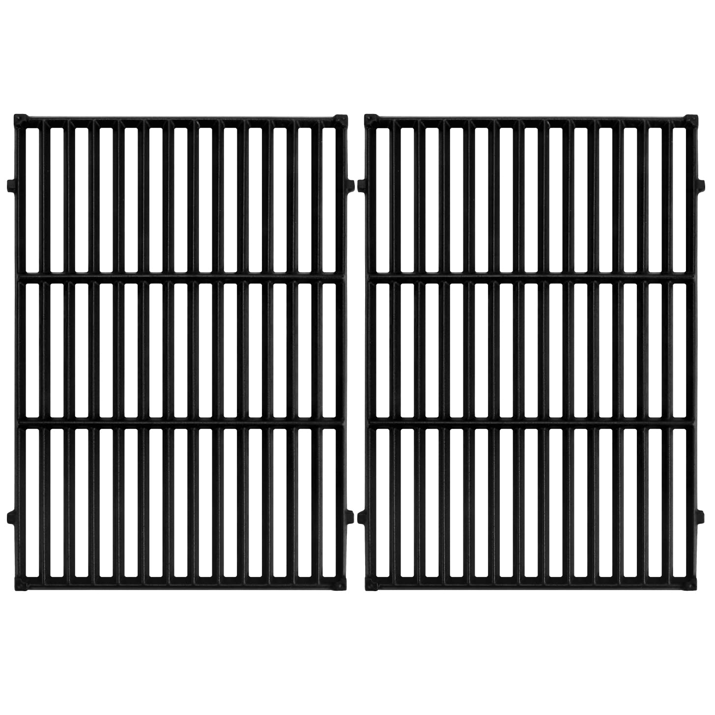 GGC front view of cast iron grates showing sturdy cooking surface and improved searing