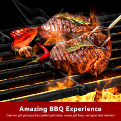 GGC grates installed in Chargriller demonstrating even cooking coverage