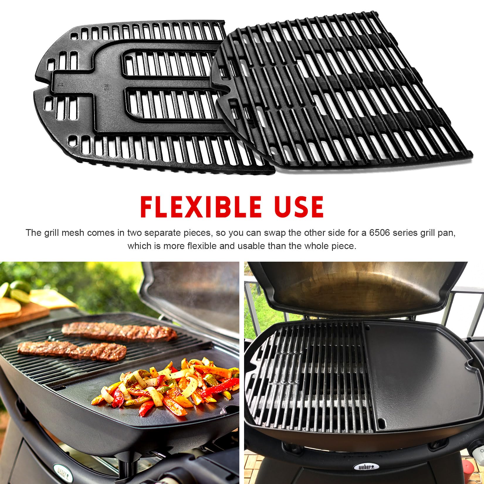 GGC paired grates stacked for storage illustrating compactness and protective enamel finish