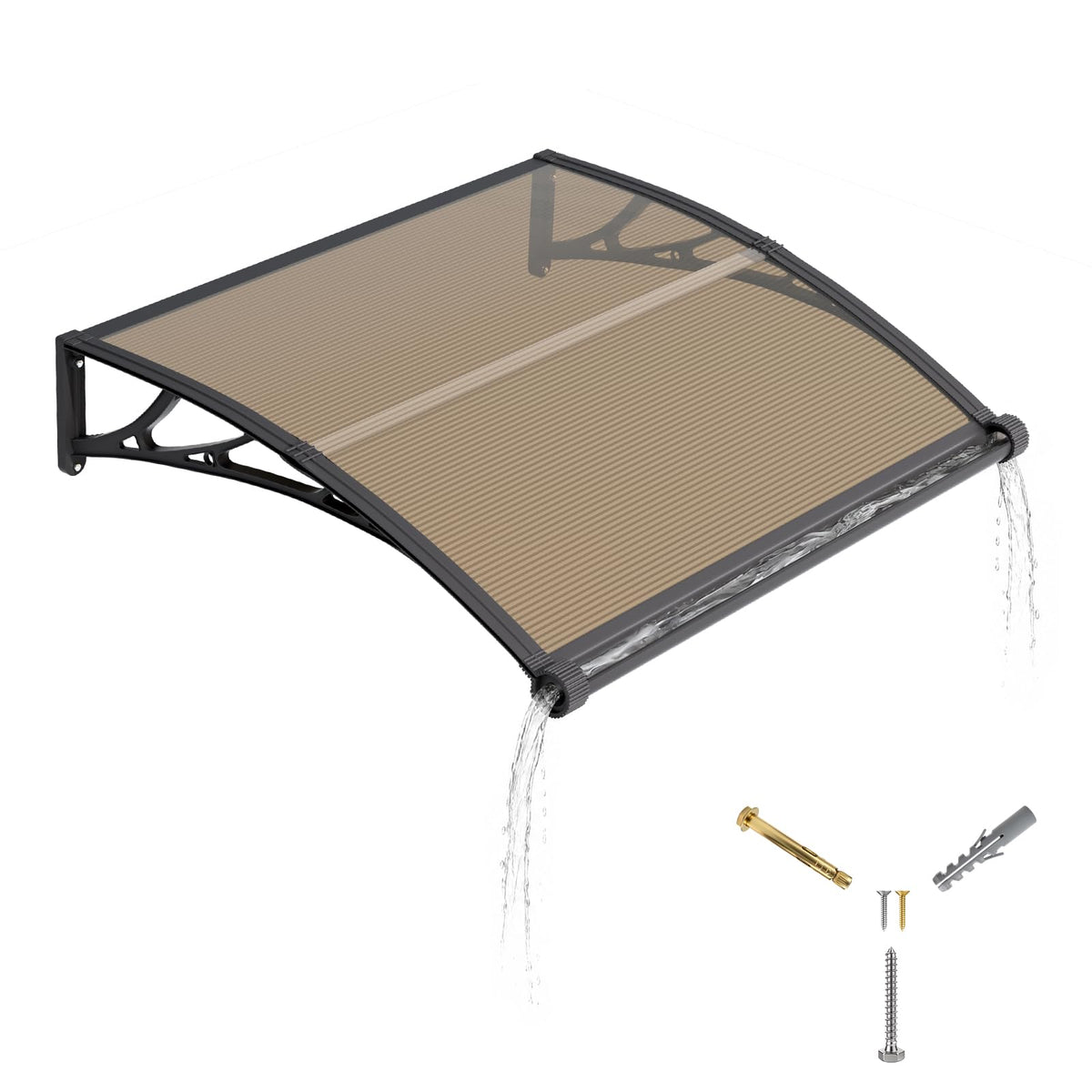 GGNEBAI front view of 32x40 awning showing protection and curb appeal