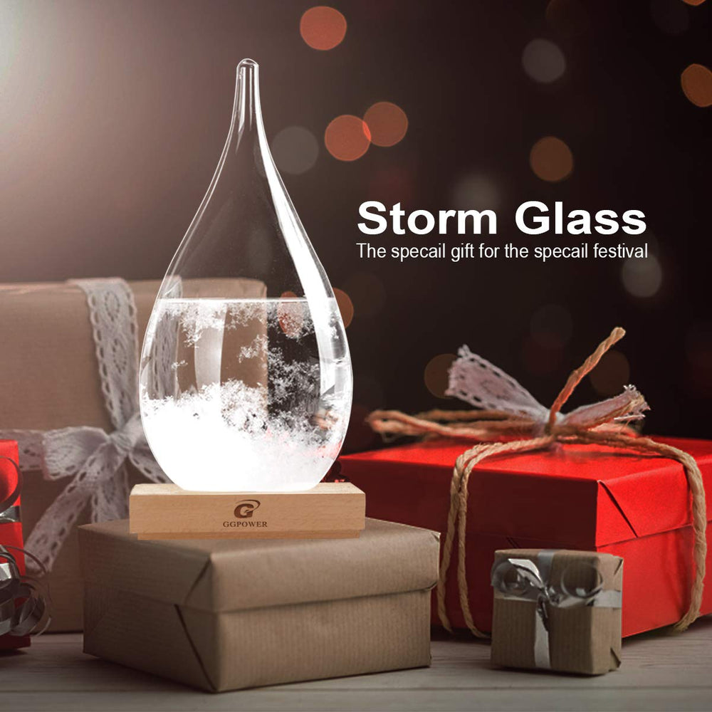 G GGPOWER storm glass crystal closeup showing delicate pattern beauty