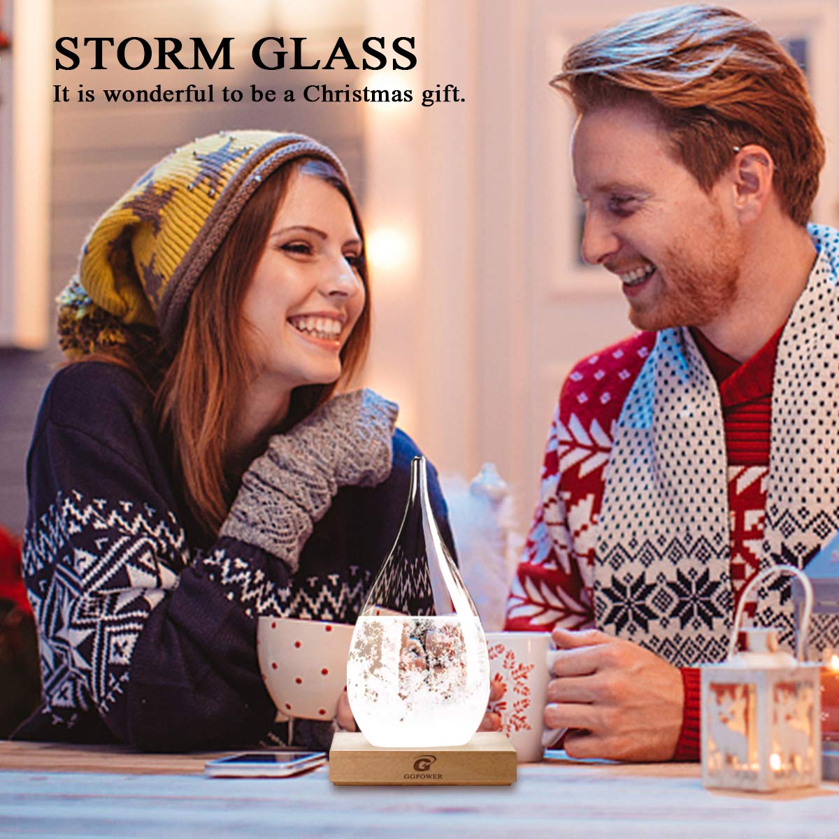 G GGPOWER storm glass on desk lifestyle creating calming workspace focus