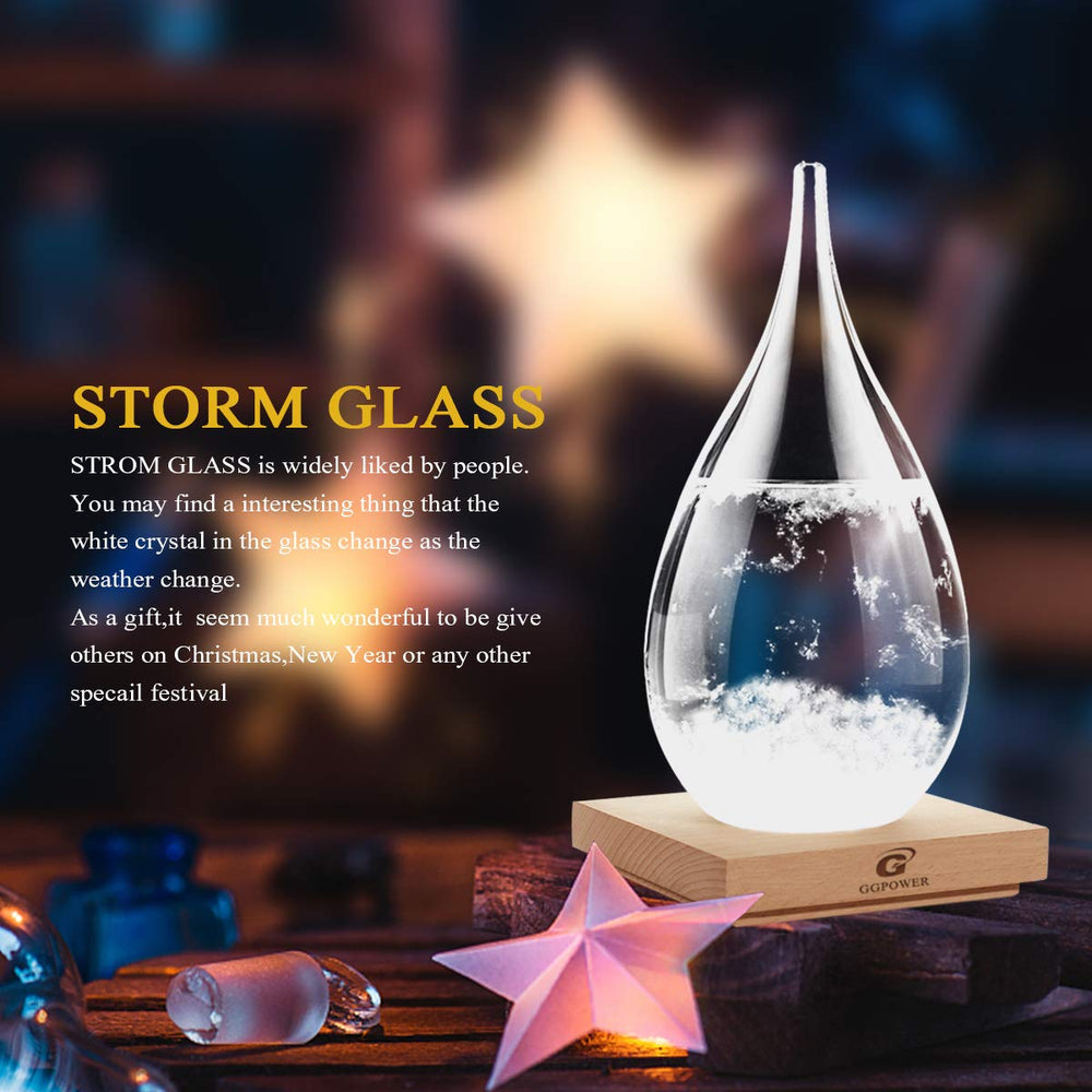 G GGPOWER storm glass scale comparison illustrating XL size presence