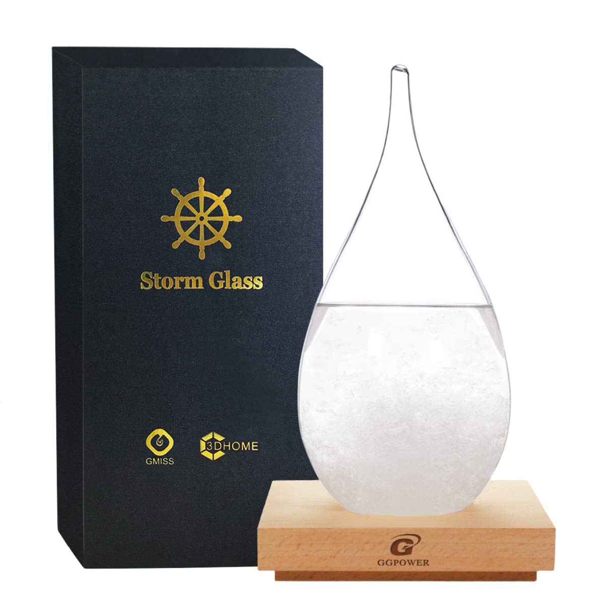 G GGPOWER XL storm glass front view showcasing Nordic decor appeal
