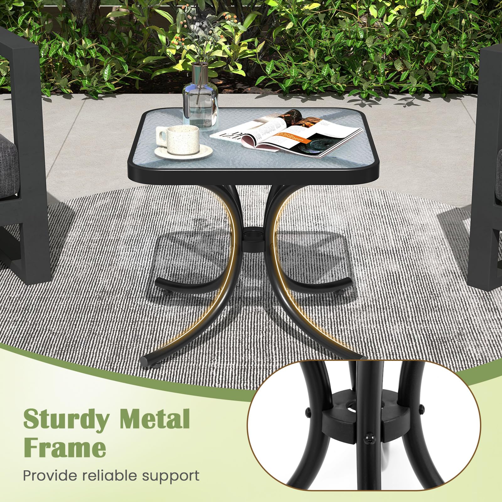 GIANTEX adjustable foot pad detail ensuring stability on uneven surfaces