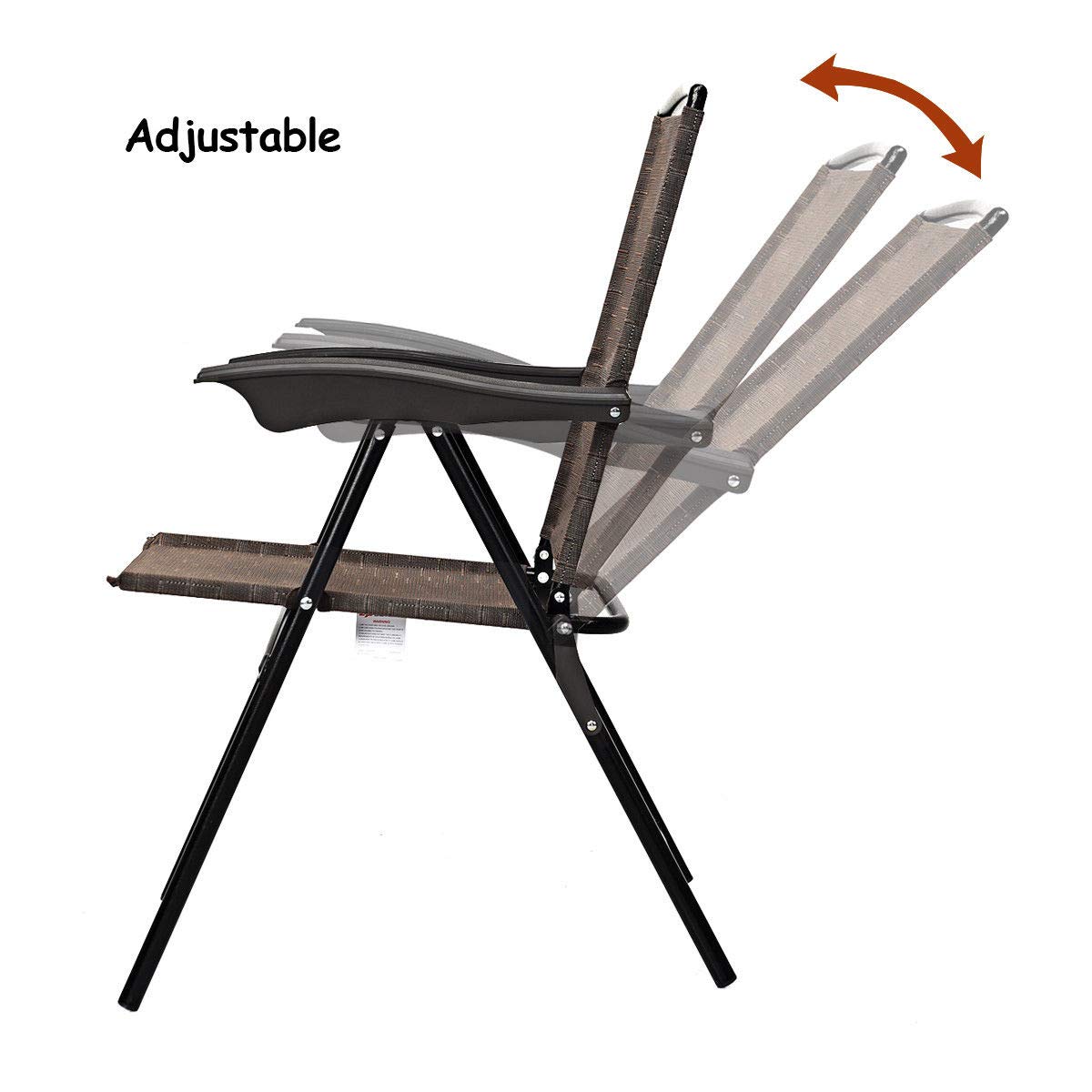 GIANTEX chair with reclined back demonstrating adjustable comfort