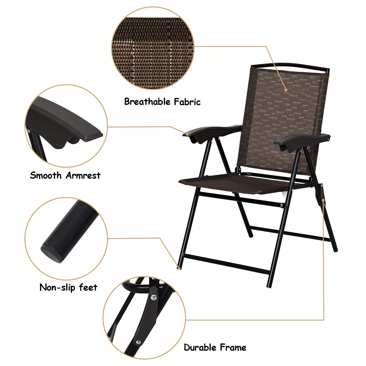 GIANTEX armrest connection detail highlighting sturdy reinforced support