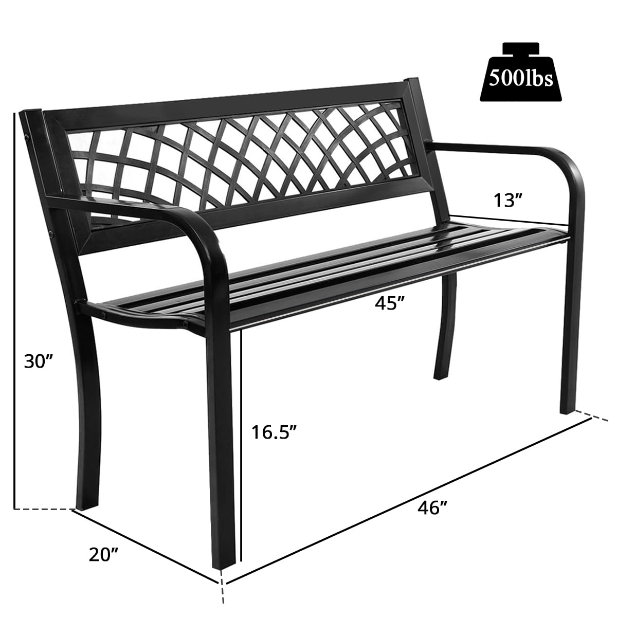 GIANTEX bench in patio setting showing style and outdoor versatility