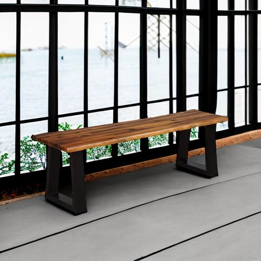 GIANTEX outdoor patio scene with bench paired to dining table showcasing versatility