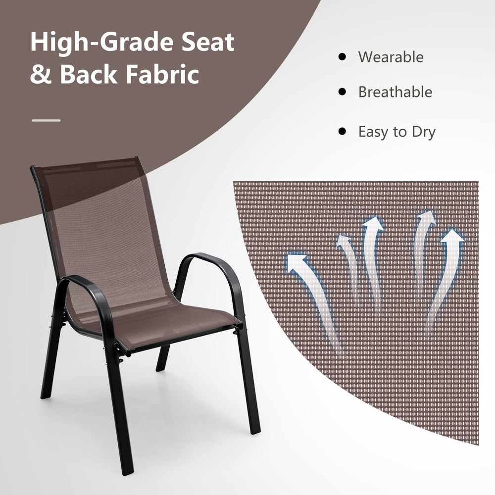 Giantex stacked chairs demonstrating space‑saving storage convenience