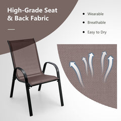 Giantex stacked chairs demonstrating space‑saving storage convenience