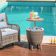 GIANTEX open-top access showing ice storage and benefit of easy serving