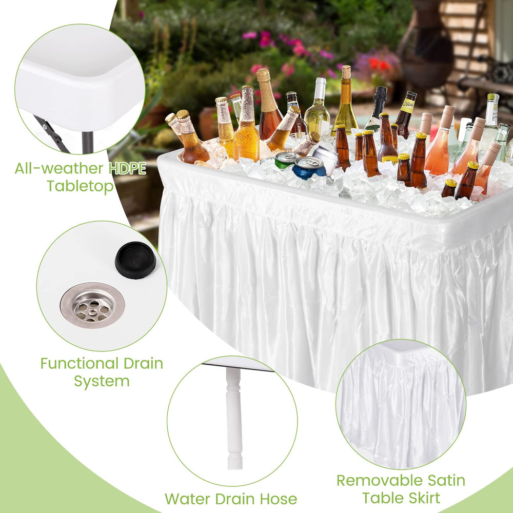 GIANTEX drain hose and bucket detail for easy meltwater management