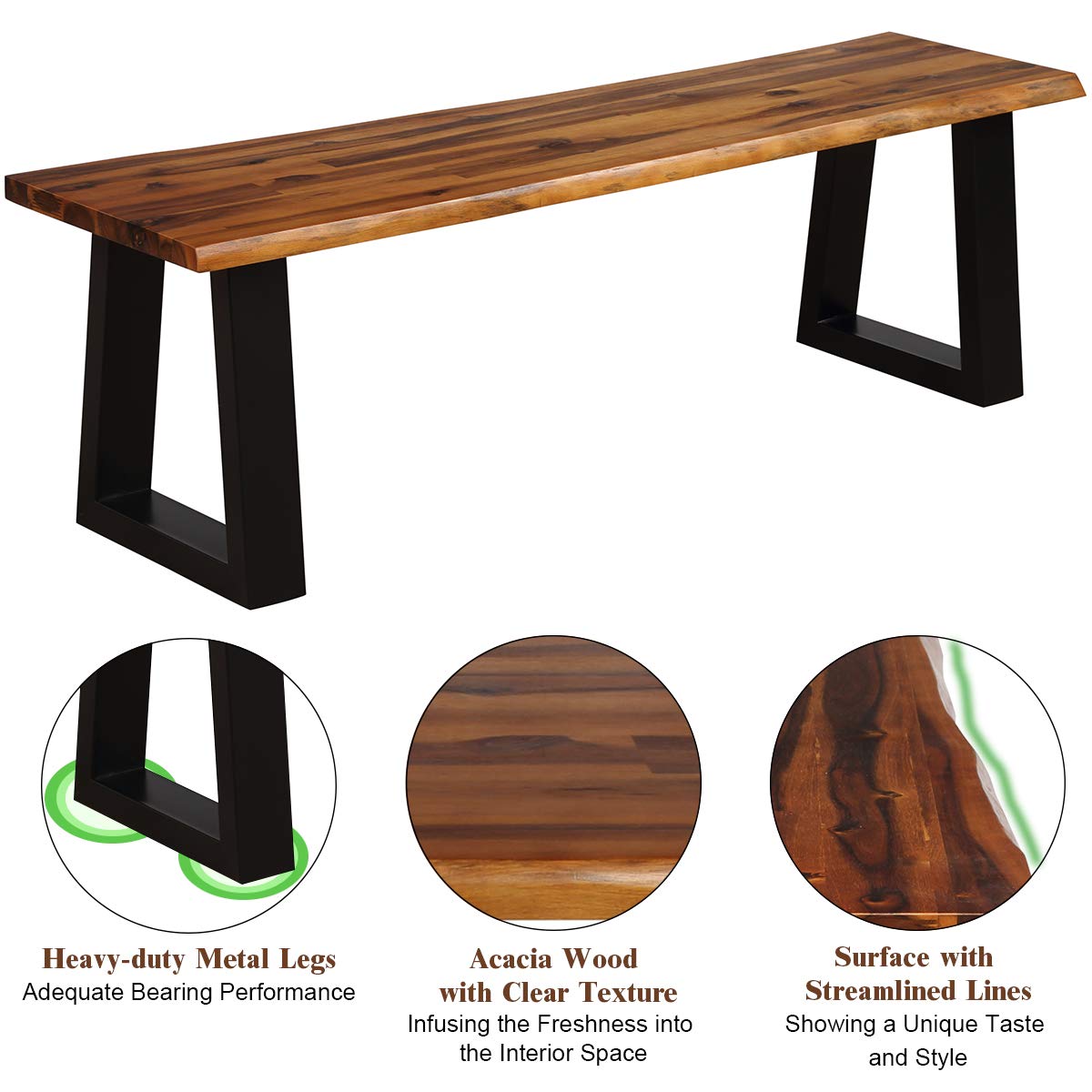 GIANTEX bench in entryway used as shoe bench showing functional styling