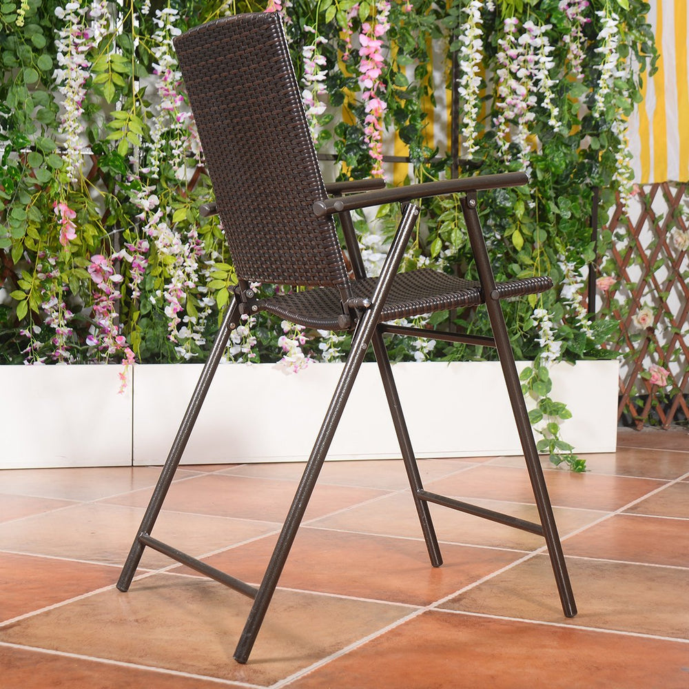 GIANTEX stool folded flat for storage and easy transport