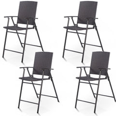 GIANTEX front view of four stools showing compact set and durability