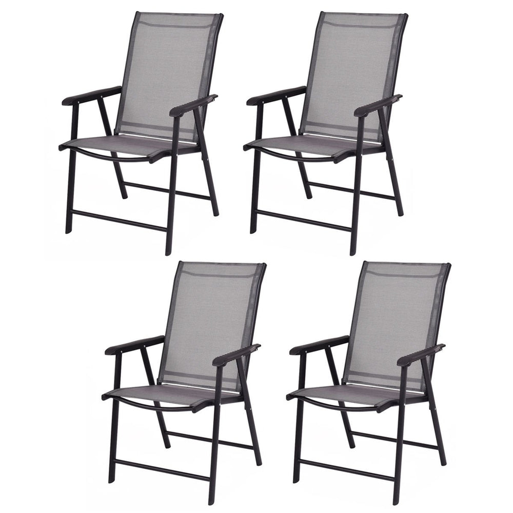 GIANTEX front view open four-chair set showing compact seating and style